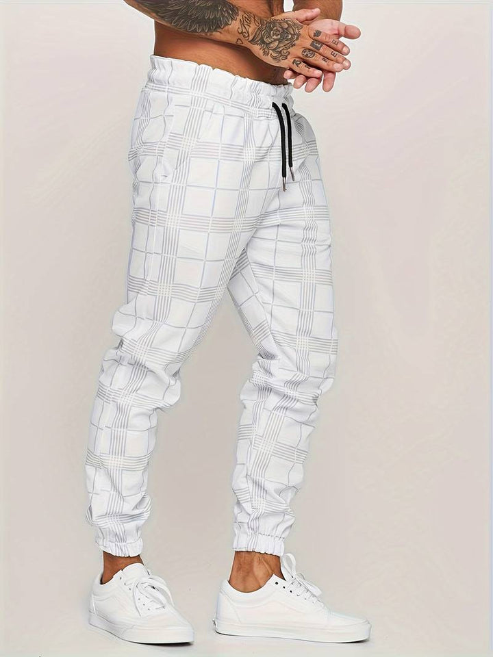 Checked men's jogging trousers – Elian autumn edition