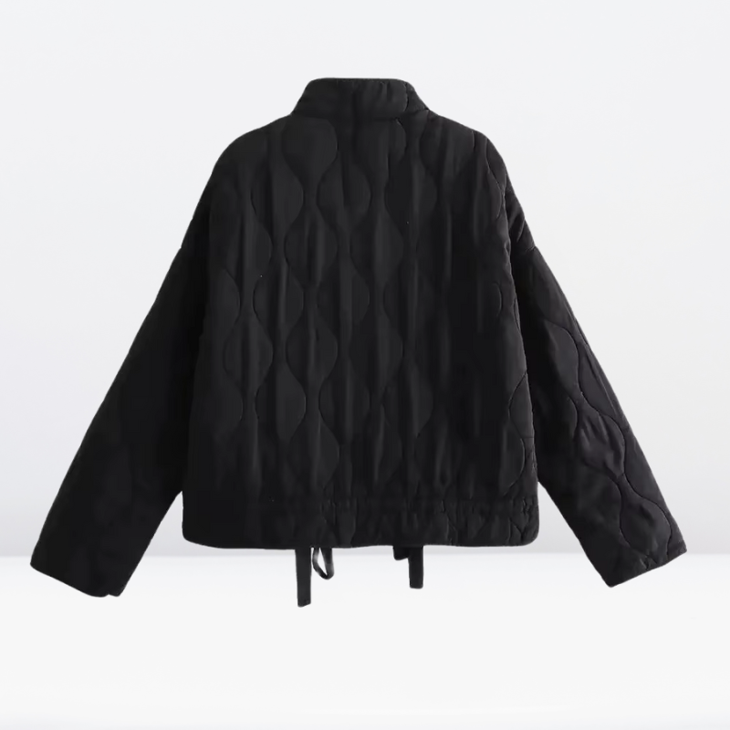 Ladies' padded jacket with drawstring & zipper – Lorena