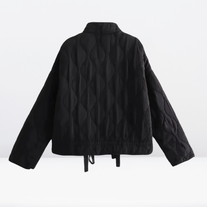 Ladies' padded jacket with drawstring & zipper – Lorena
