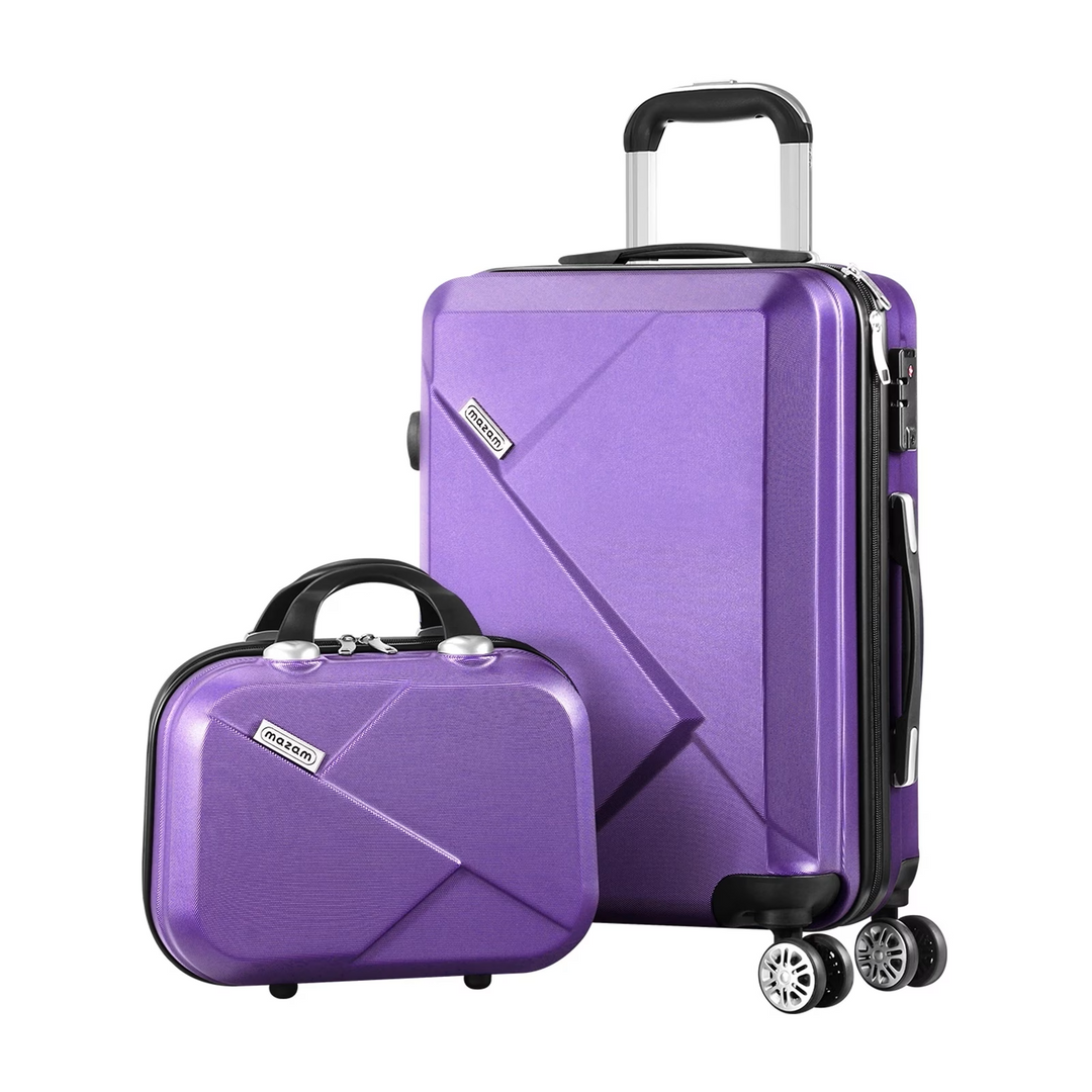 2-Piece ABS Hard Shell Luggage Set with TSA Lock & 360° Spinner Wheels