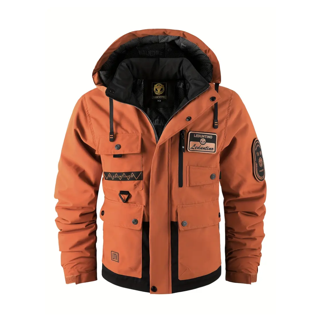 Men's outdoor jacket padded with a removable hood – Henrik