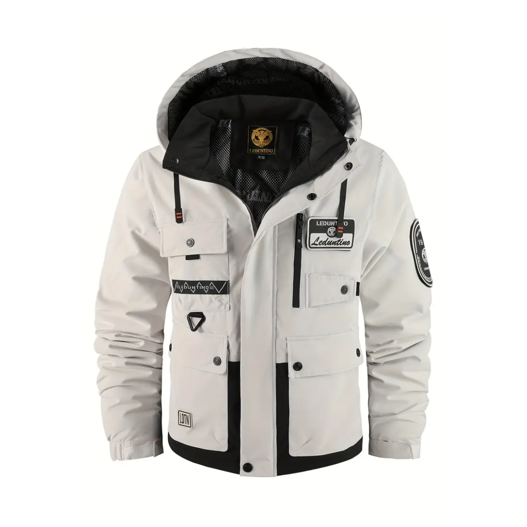 Men's outdoor jacket padded with a removable hood – Henrik