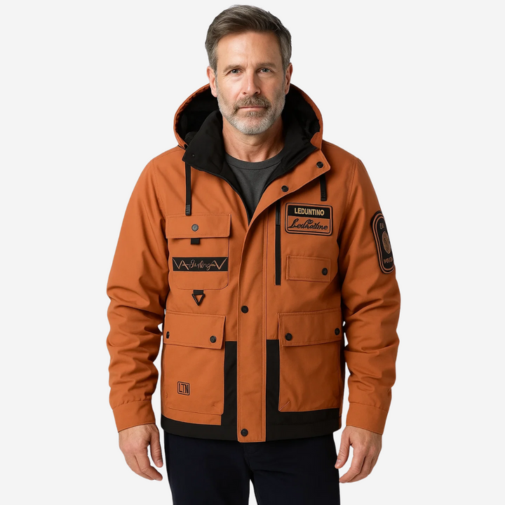 Men's outdoor jacket padded with a removable hood – Henrik