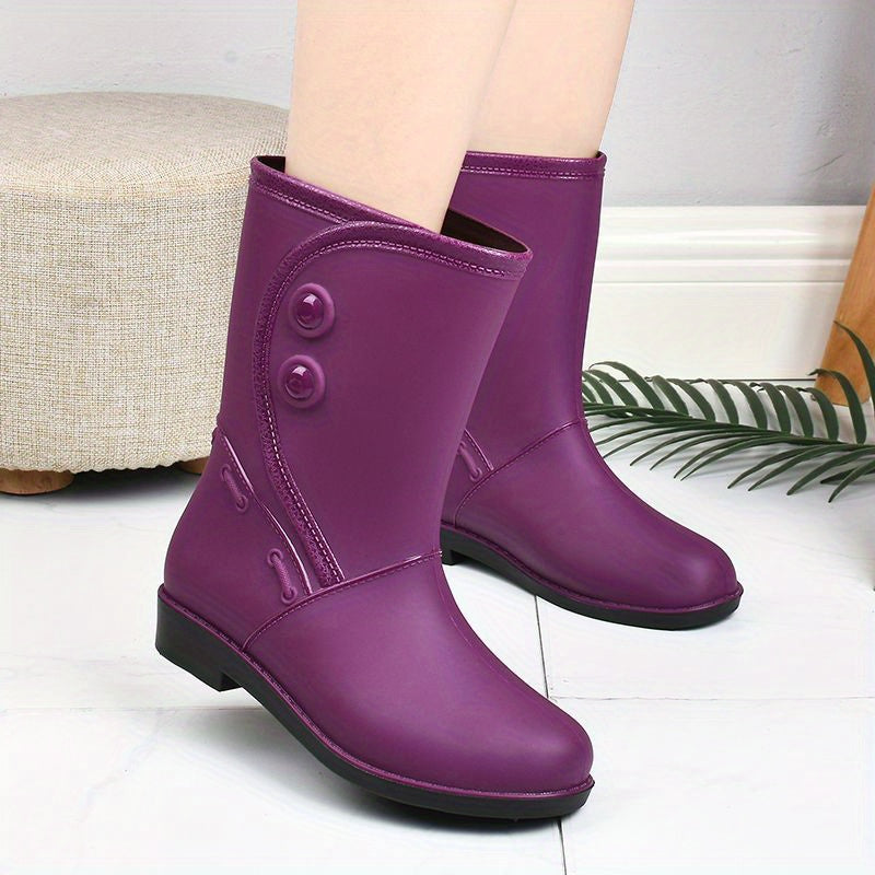 Ladies' waterproof and comfortable rain boots with non-slip sole – Elora