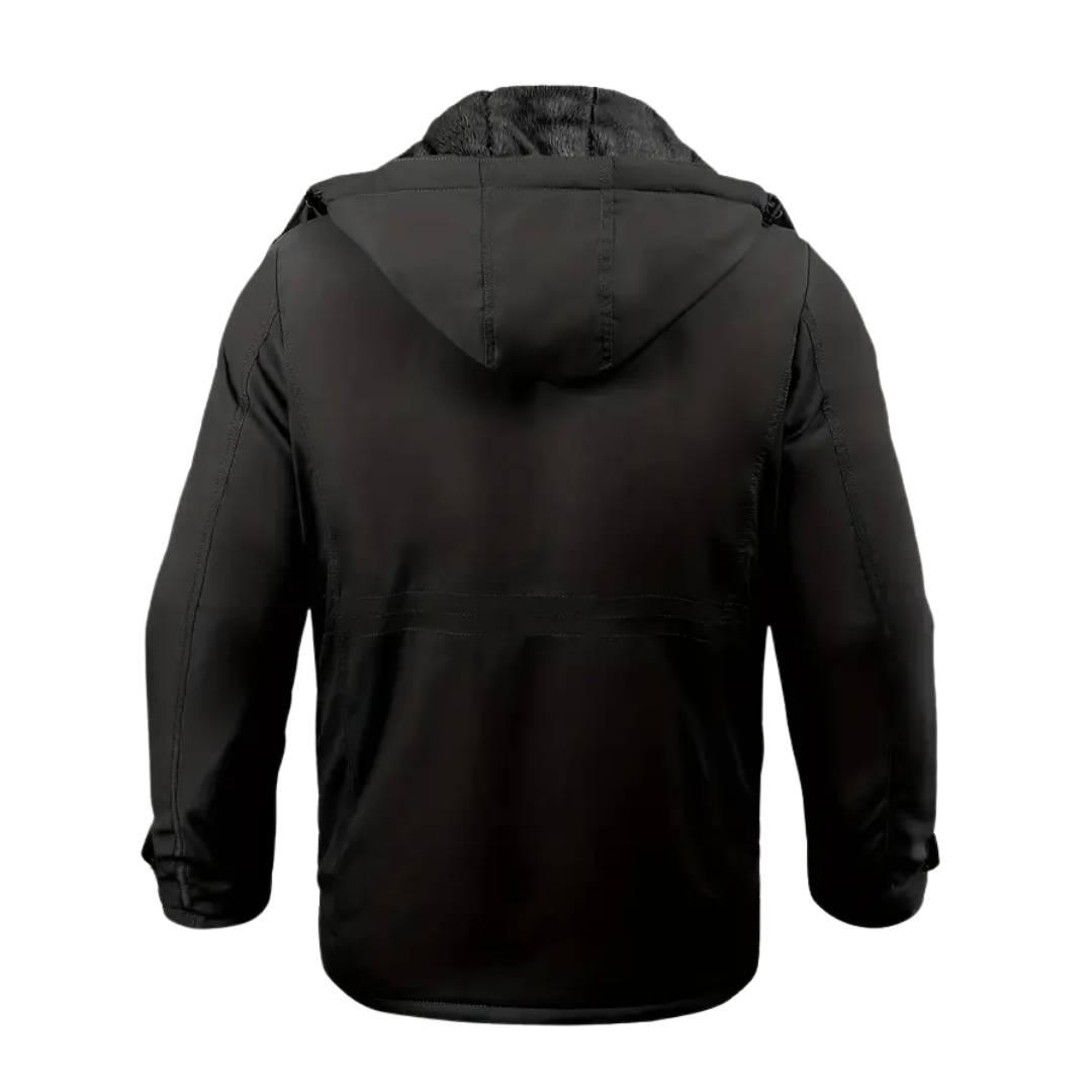 Men's winter jacket lined with plush & hood – Stellan