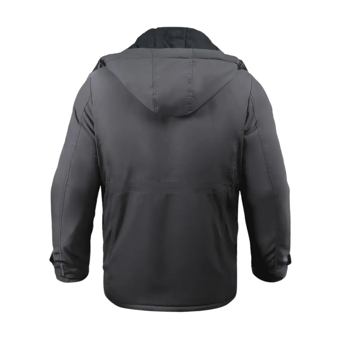 Men's winter jacket lined with plush & hood – Stellan