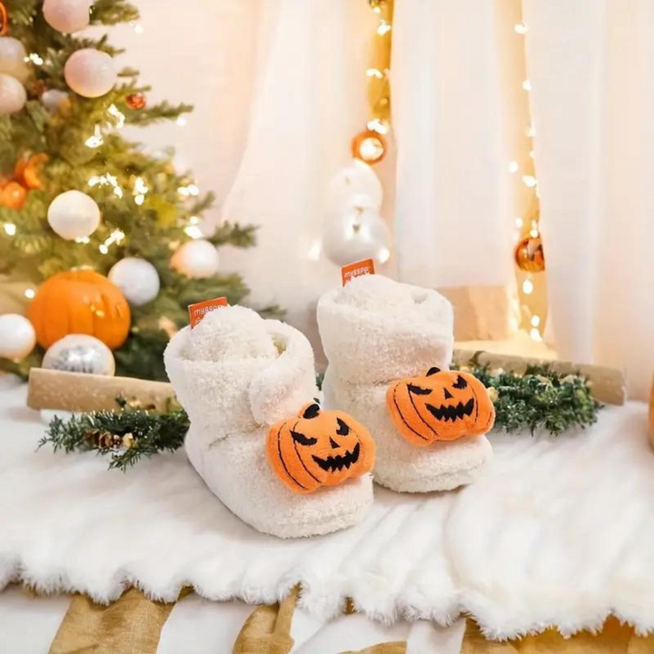 Children's Halloween Slippers with Cartoon Print – SpookySteps