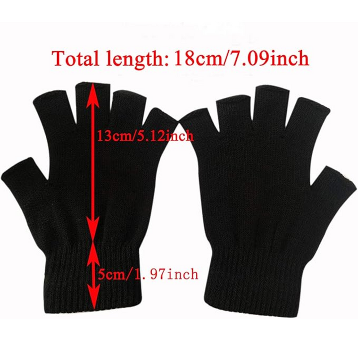 2-Pack Winter Knitted Fingerless Gloves - WarmFlex Set-Nora Luxe