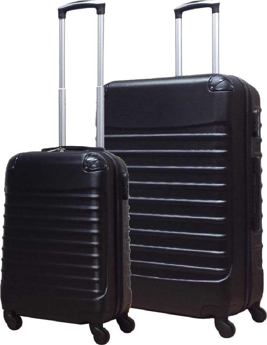 2-piece ABS luggage set – Ventura-Black-Nora Luxe