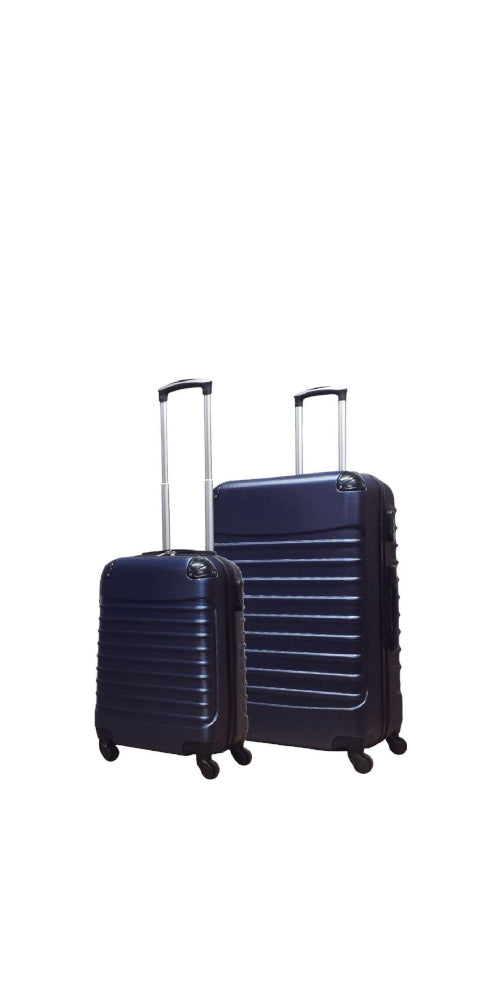 2-piece Dark Blue Hard Shell Suitcase Set – Monaco-Nora Luxe