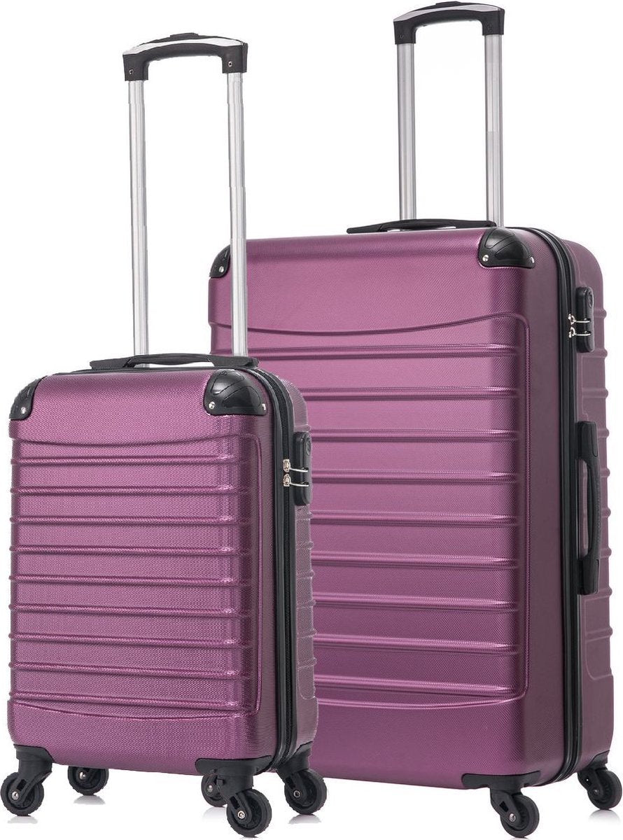 2-piece hard shell suitcase set – Bordeaux-Nora Luxe