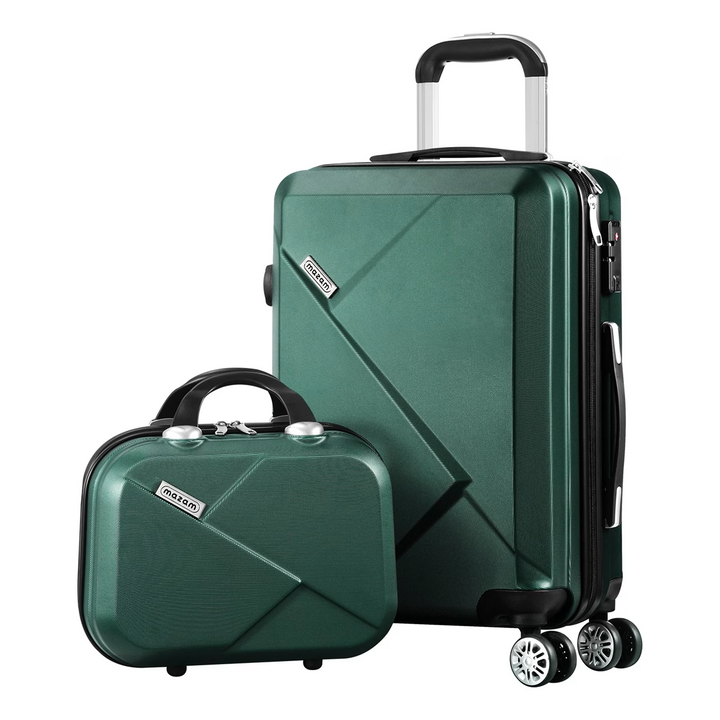 2-Piece ABS Hard Shell Luggage Set with TSA Lock & 360° Spinner Wheels