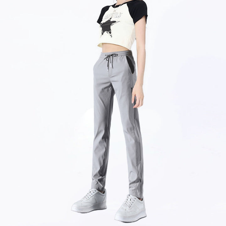 2025 New Models Unisex Quick-Dry Stretch Trousers-Light grey (Woman)-M-Nora Luxe