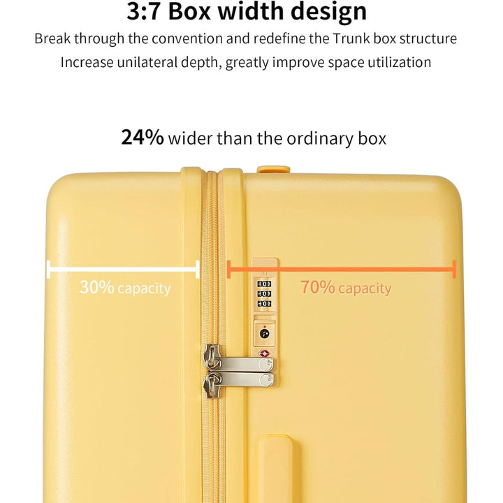 Airline-Approved 20" (50.8 cm) Carry-On Luggage with 3:7 Split & Triple-Layer PC Shell