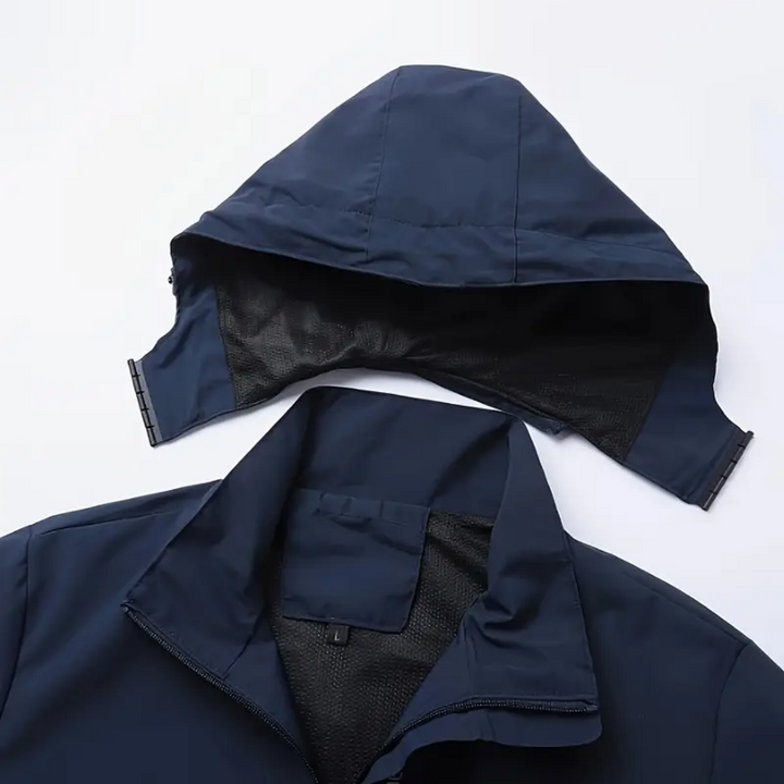 Men's outdoor jacket lightweight & breathable with removable hood – Elian