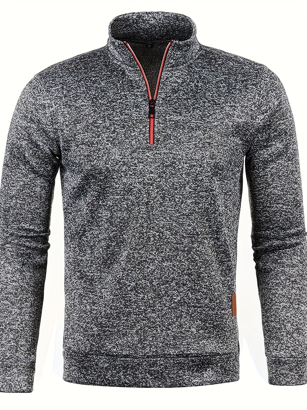 Men's pullover with neck zip for autumn & winter - Matteo
