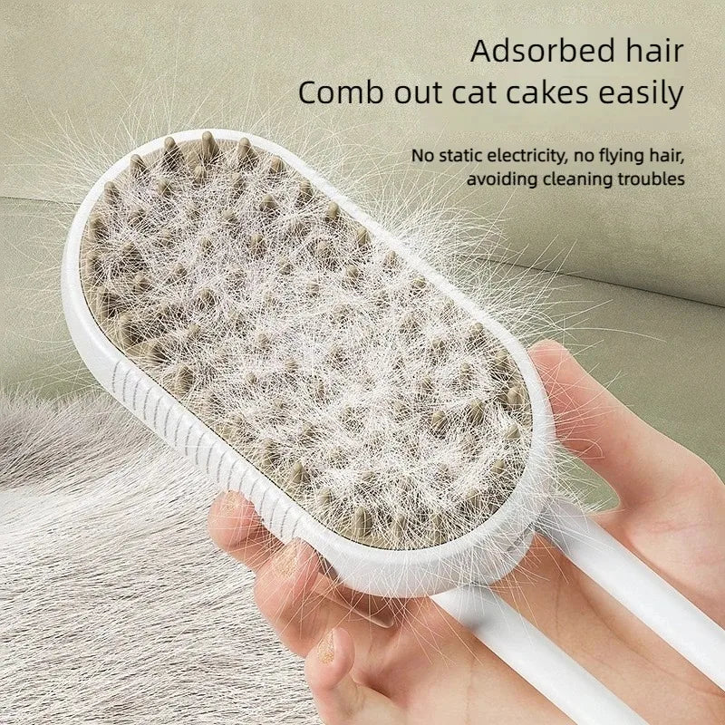 3-in-1 Electric Steam Brush for Pets - SteamPet-Khaki-Nora Luxe