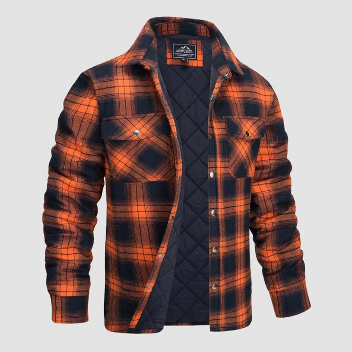 Men's checkered lumberjack jacket with warm lining – Magnus