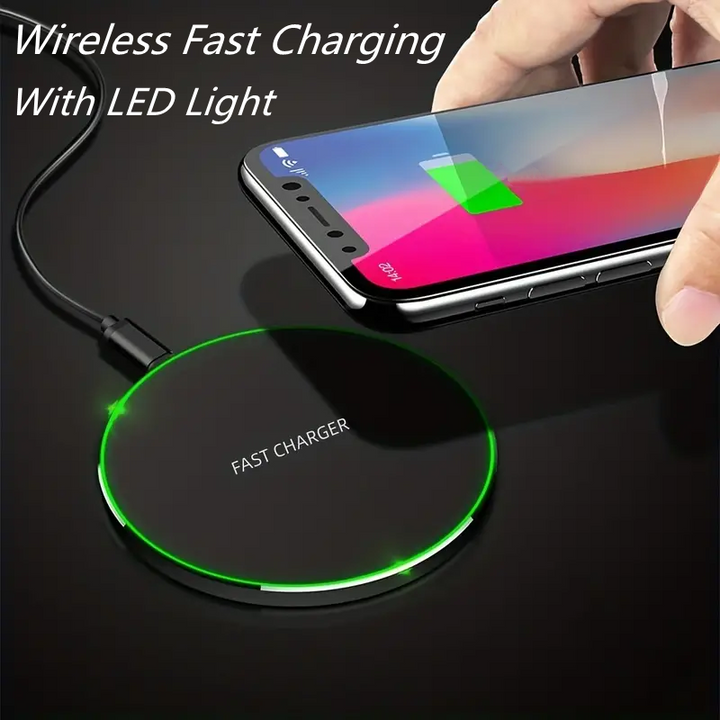 30W WIRELESS FAST CHARGER FOR IPHONE & OTHER DEVICES | INDUCTION CHARGING PAD-White without Cable-Nora Luxe