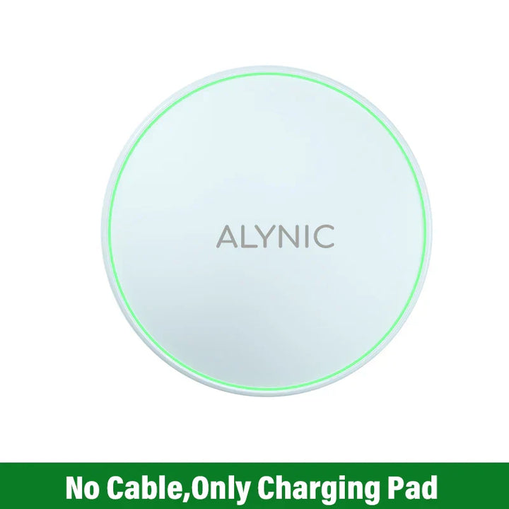 30W WIRELESS FAST CHARGER FOR IPHONE & OTHER DEVICES | INDUCTION CHARGING PAD-White without Cable-Nora Luxe
