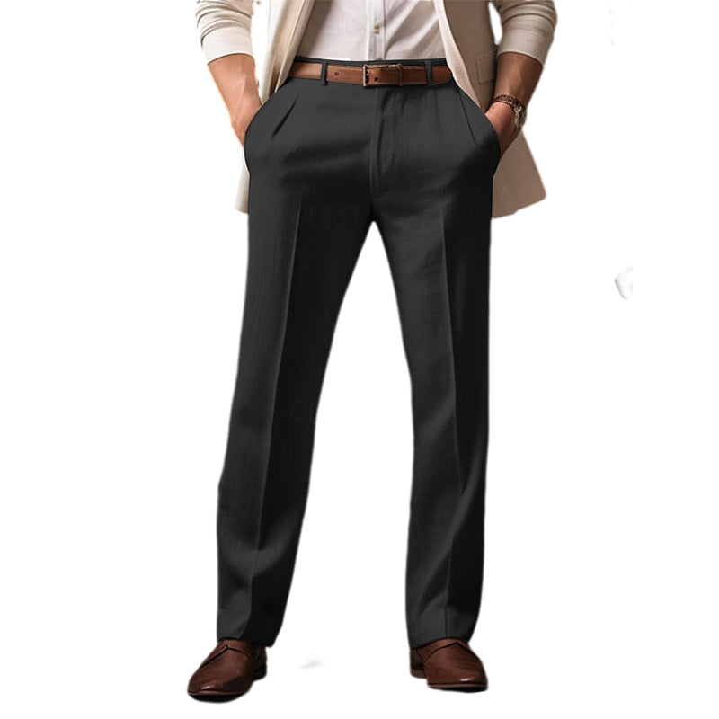 Men's casual trousers made of cotton with a straight cut – Corbinian