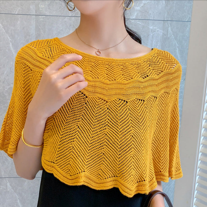 Ladies' Ice Silk Scarf with Knit & UV Protection - Amira