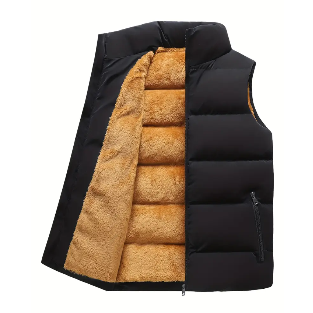 Men's thermal body warmer lined with stand-up collar – Arne