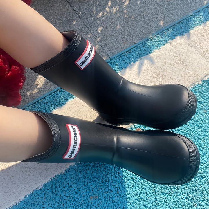 Children's solid-colour waterproof wellies – Noah