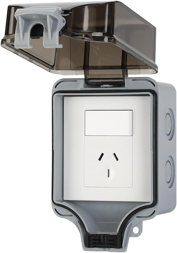 IP66 Outdoor Waterproof Wall Socket with Lockable Cover – PowerGuard