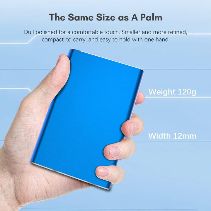 Portable 1TB USB 3.0 Hard Drive with Metal Case and High-Speed Transfer – Dravero