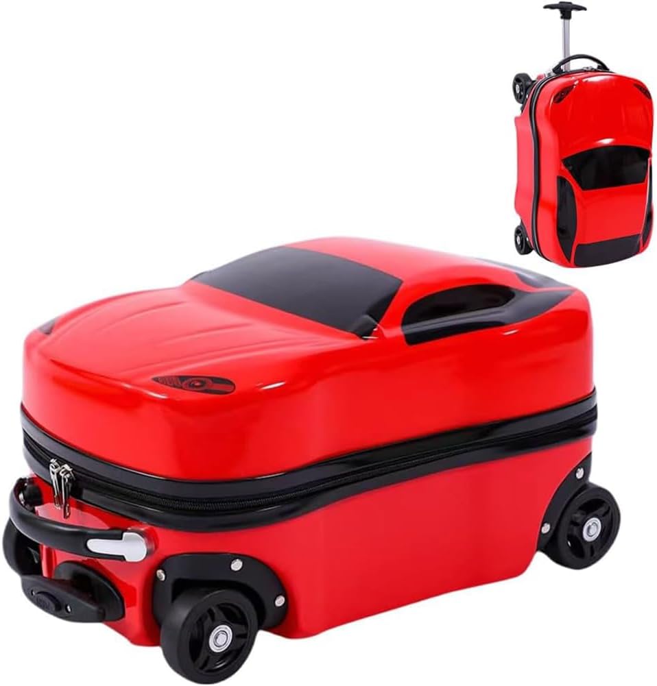 18” (45.72 cm) Kids Pull-Along Car Suitcase with Retractable Handle
