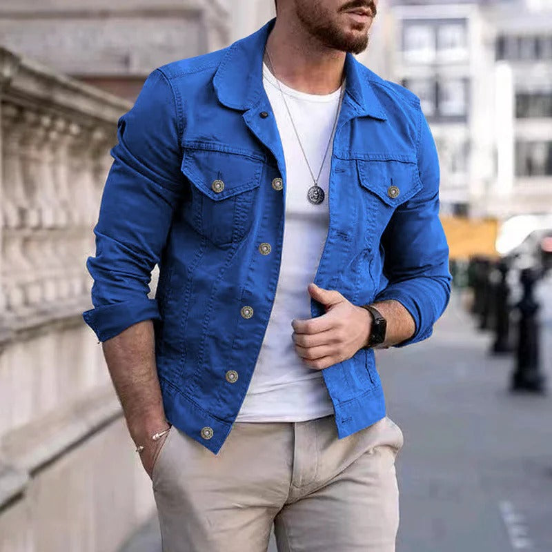 Men's Denim Jacket with Slim Fit – Milan
