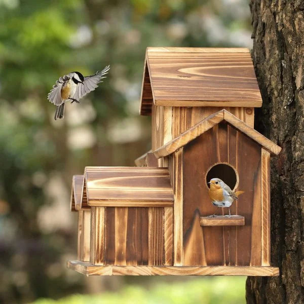 6 Cats Handmade Birdhouse - NestHaven-Nora Luxe