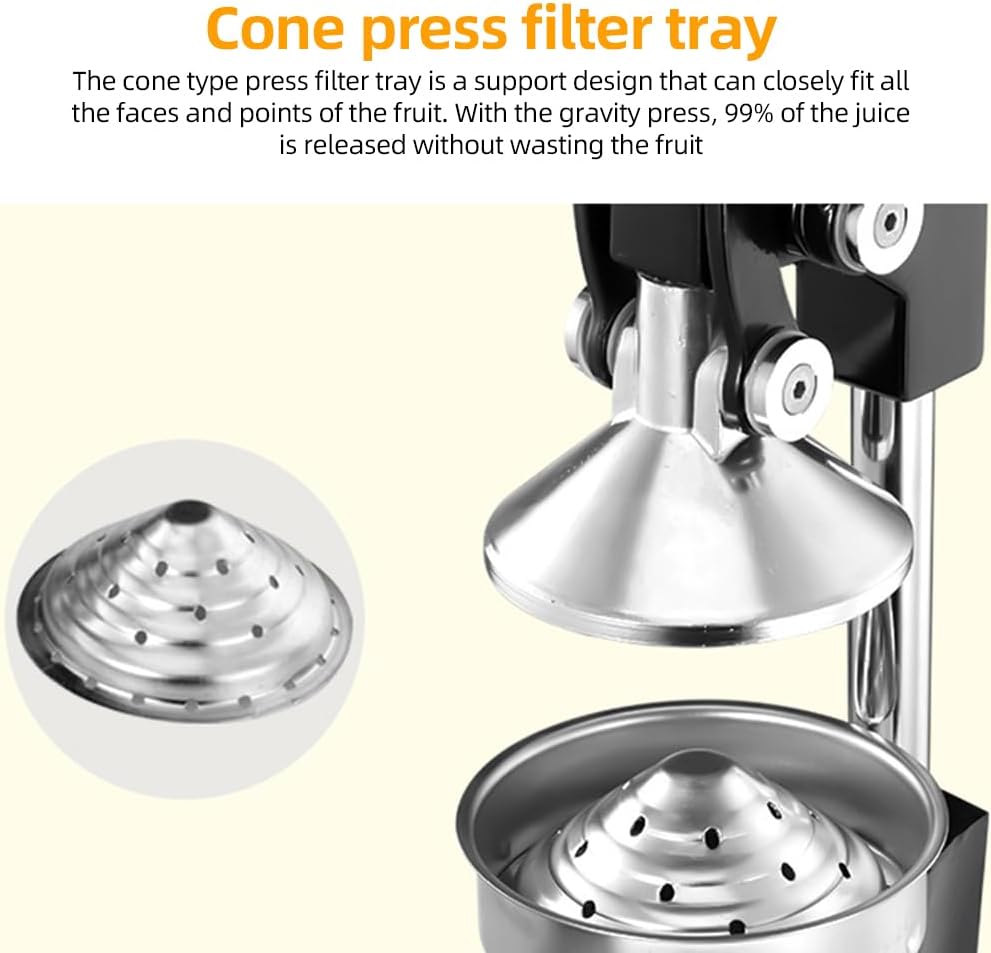 Cast-Iron Hand Press Juicer with 99% Extraction and Stainless Steel Build – Orvado