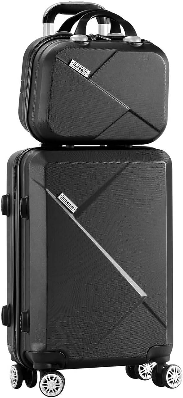 2-Piece ABS Hard Shell Luggage Set with TSA Lock & 360° Spinner Wheels
