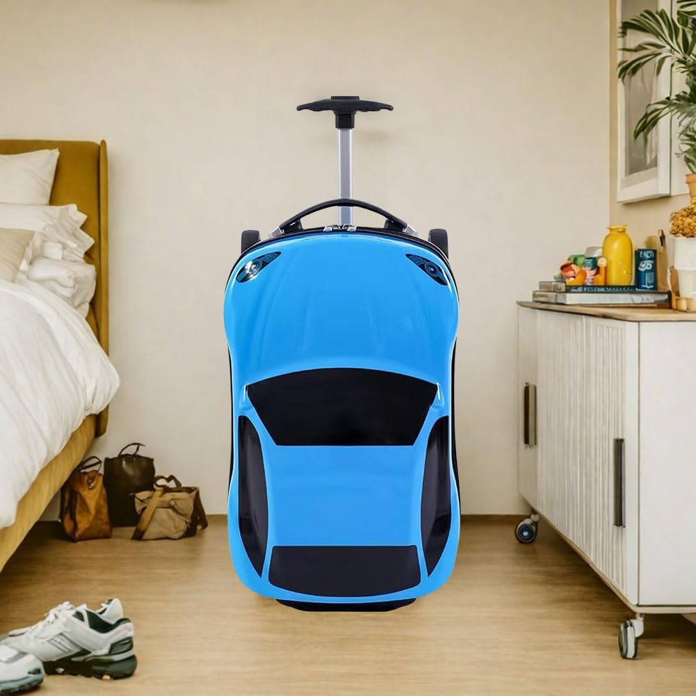 18” (45.72 cm) Kids Pull-Along Car Suitcase with Retractable Handle