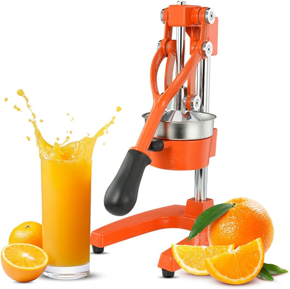 Cast-Iron Hand Press Juicer with 99% Extraction and Stainless Steel Build – Orvado