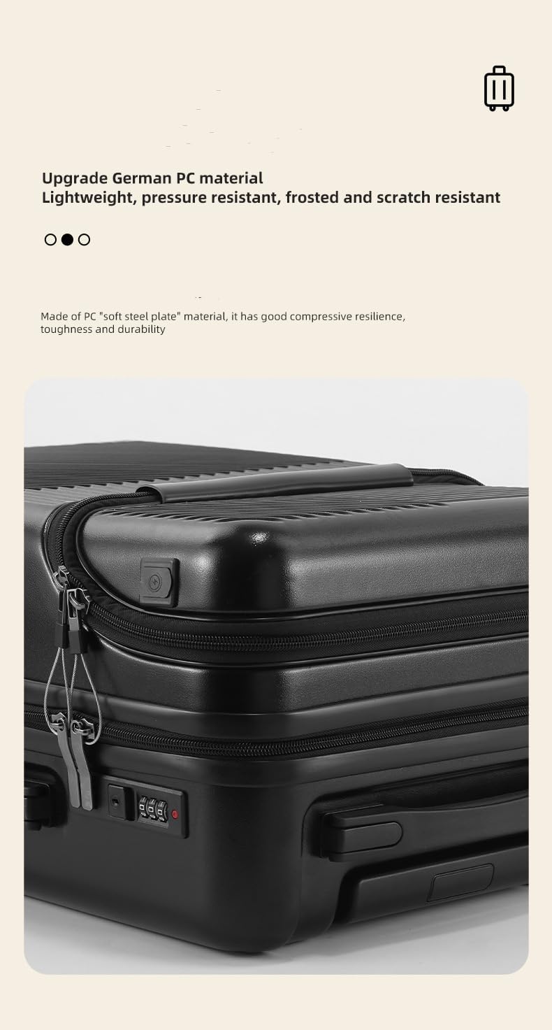 Hard Shell Carry-On with Cup Holder, USB Port & TSA Lock