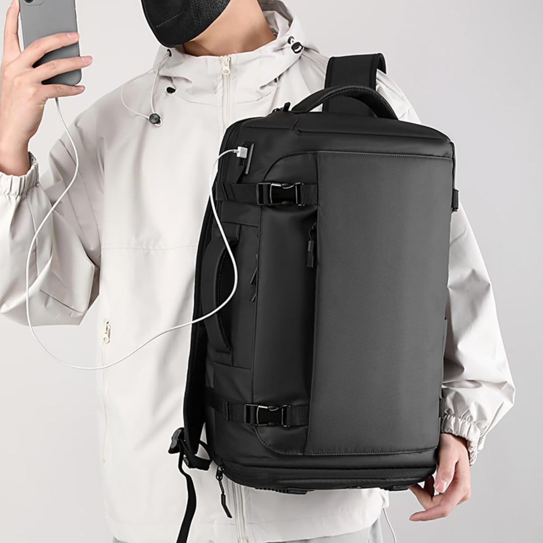 15” (38.1 cm)Waterproof Laptop Backpack with Side-Open Design & USB-C Port – TrekPro Series