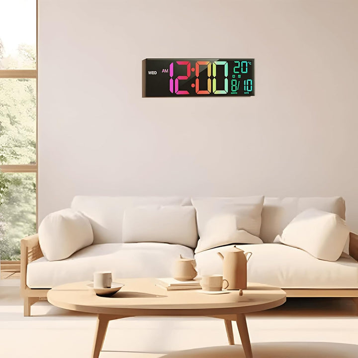 16-Inch RGB Digital Wall & Desk Alarm Clock with Remote – Lumeris