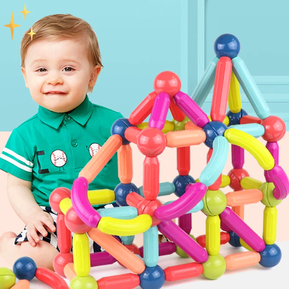 64 Pieces Magnetic Building Blocks - Creatix-Nora Luxe