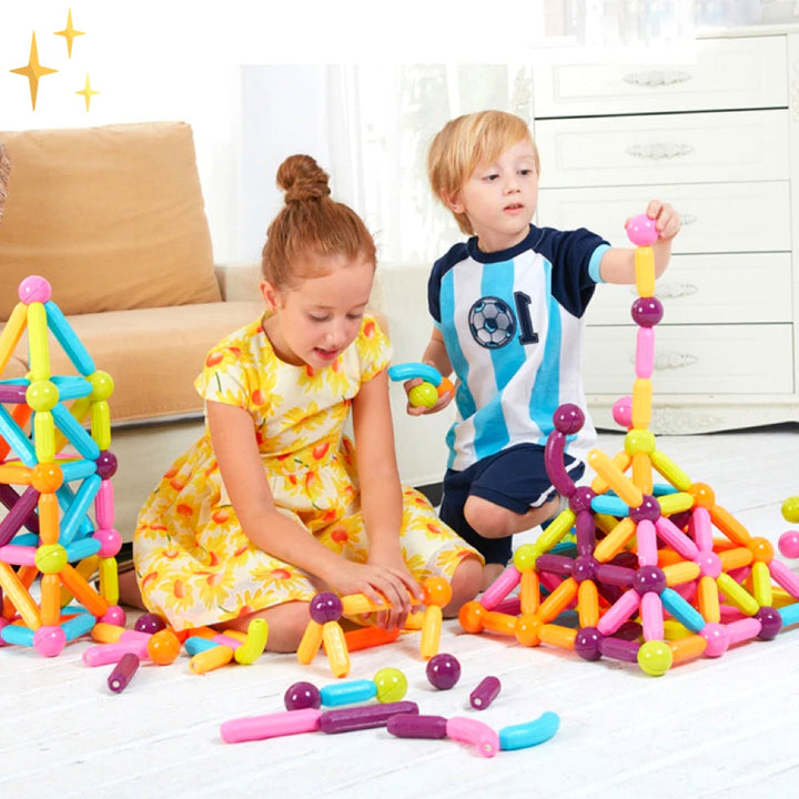 64 Pieces Magnetic Building Blocks - Creatix-Nora Luxe