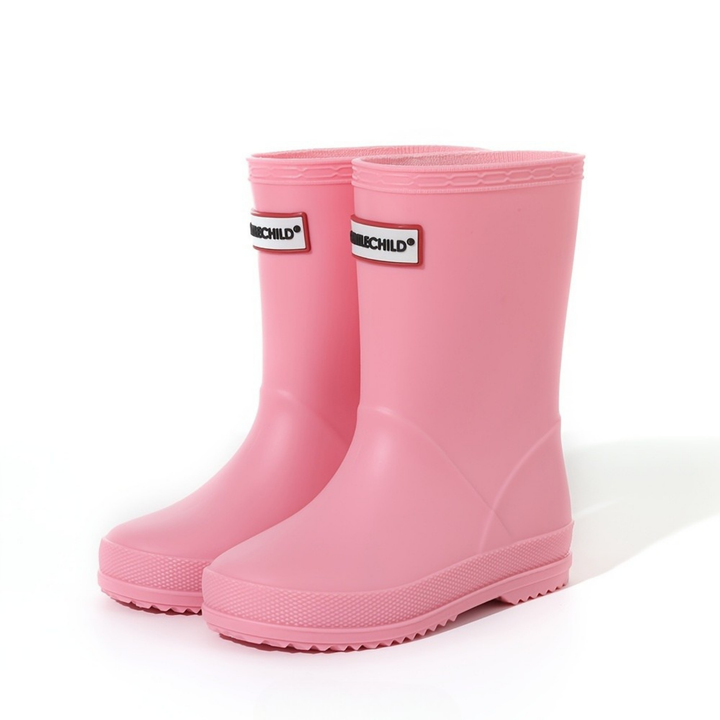 Children's solid-colour waterproof wellies – Noah