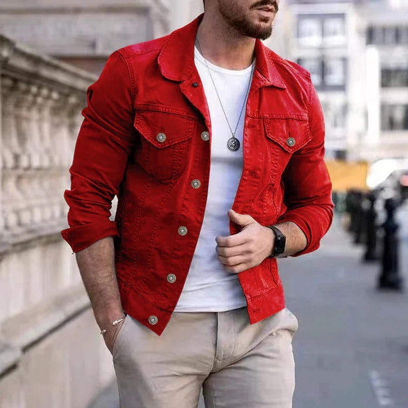 Men's Denim Jacket with Slim Fit – Milan