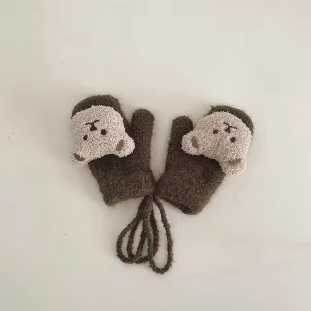 Children's Mittens with Bear Face – TinyBear Mittens