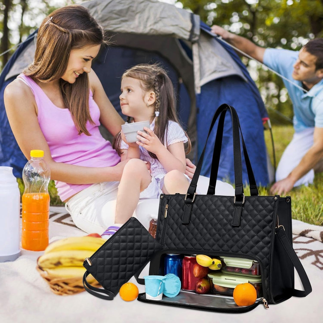 2-in-1 Insulated Lunch & Laptop Tote for Work & Travel