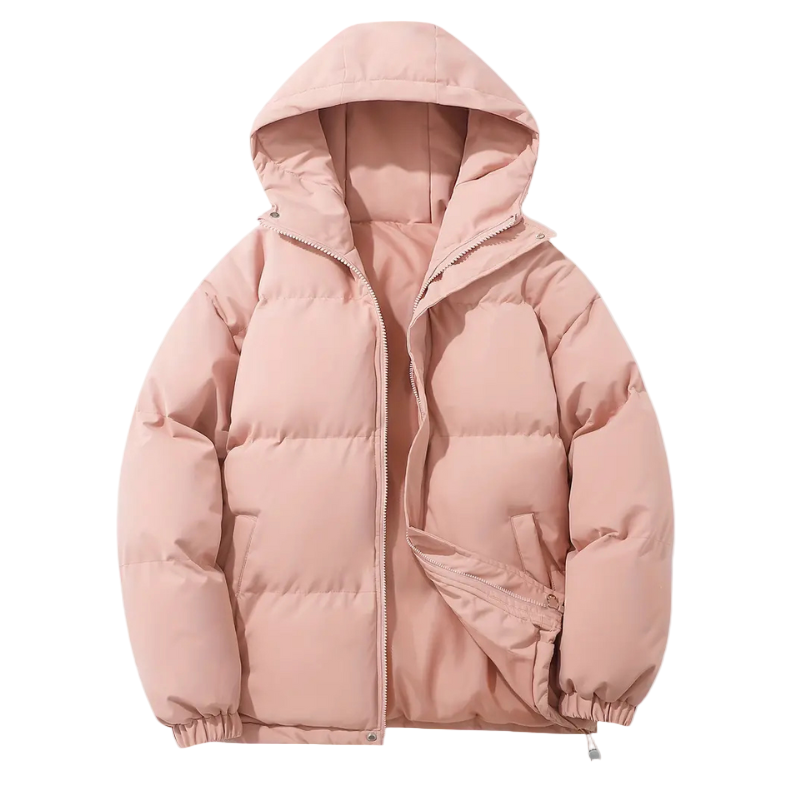 Padded men's puffer jacket with hood - Elias