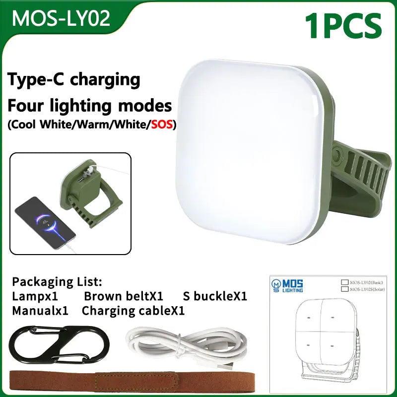 80W LED SOLAR-CHARGED CAMPING LAMP WITH MAGNET AND ZOOM FUNCTION-LY02S Solar energy-Nora Luxe