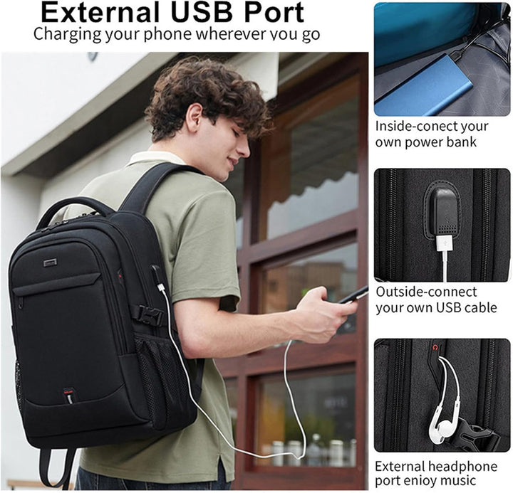 Water-Resistant Laptop & Travel Backpack with Organised Compartments