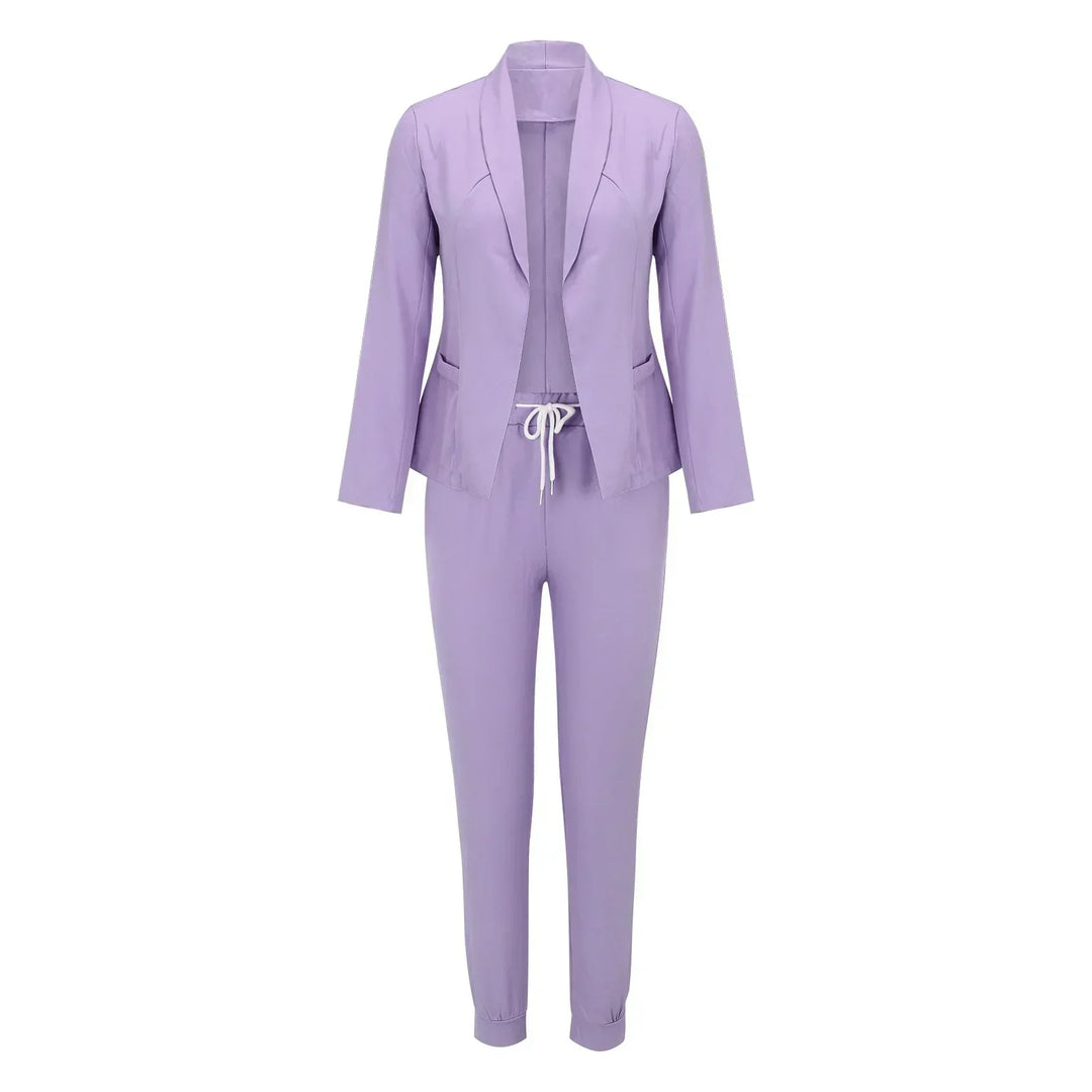 Casual two-piece set with tie belt – Liora